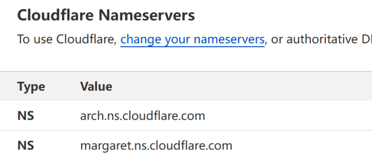 Cloudflare NS 服务器